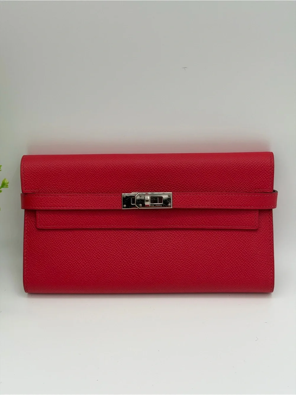 Hermes Kelly Epsom leather long wallet palladium hardware 😍🔥